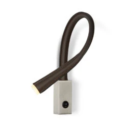 Contardi Flexiled AP L.60 Leather -Helles Licht 001 Contardi Flexiled AP L60 nickel satiniert dunkelbraun Schalter 2825a782942a22772066af0ccc467333