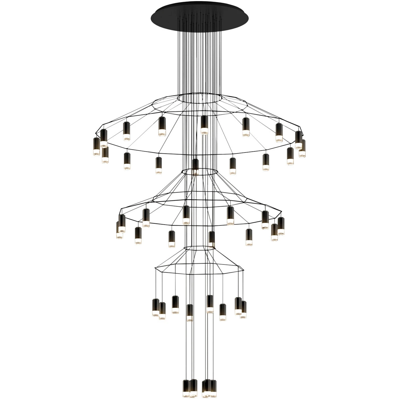 Vibia Wireflow Chandelier 0378 3 Vibia Wireflow Chandelier 0378