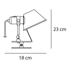 Artemide Tolomeo Pinza LED -Helles Licht 003 Artemide Tolomeo Pinza LED Klemmeleuchte 23cm technische Zeichnung 865826da66f83f2a6c8371a74c0685c2