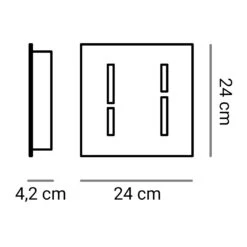 Elesi Luce Aura 02901 Wand-/Deckenleuchte -Helles Licht 003 Elesi Aura 24x24 2800K Led Decke tech 76ce04bb097e2fce2657400c4f6373c4