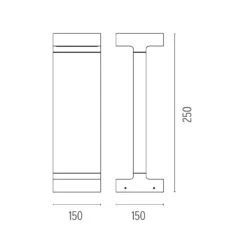 Flos Casting T 150 H 250 5 Flos Casting T 150 H 250 -Helles Licht 003 Flos Casting T 150 25cm Boden technzeichn d80bd686a6b77dd866aa19d3860ff35a